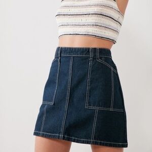 BDG Urban Outfitters Denim Workwear Mini Skirt Blue Denim Skirt Medium